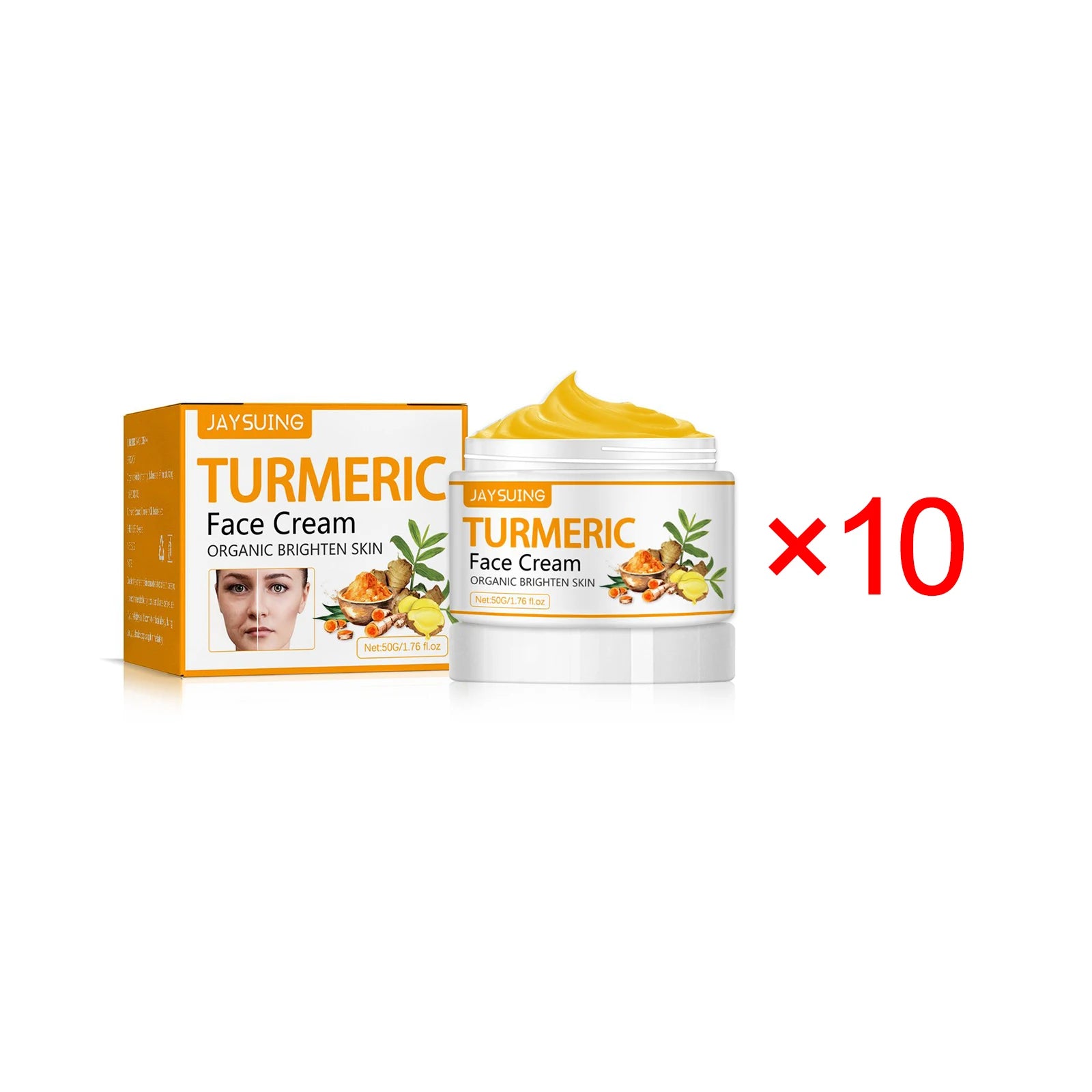 Jaysuing  Turmeric Firm Face Cream Fade Fine Lines Hydrating Oil Control Repair