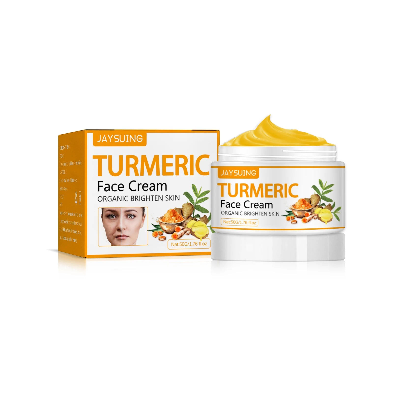 Jaysuing  Turmeric Firm Face Cream Fade Fine Lines Hydrating Oil Control Repair