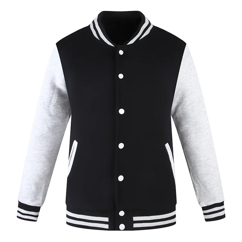 Men's Long Sleeve Jacket College Style Warm and Comfortable