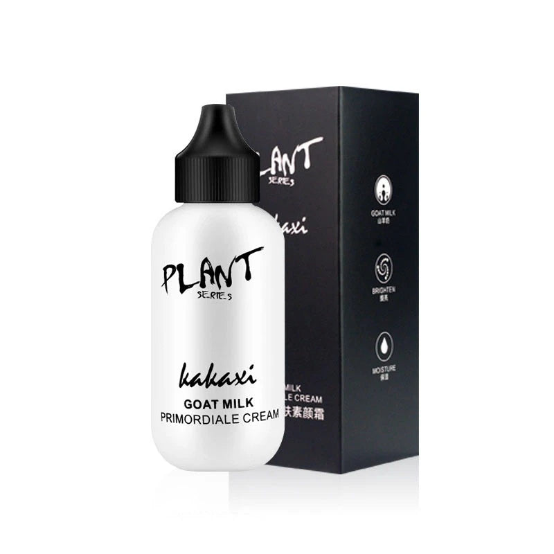 Make up Lazy Face Foundation Goat Milk Cream Whitening Full Coverage Waterproof