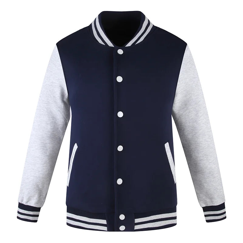 Men's Long Sleeve Jacket College Style Warm and Comfortable