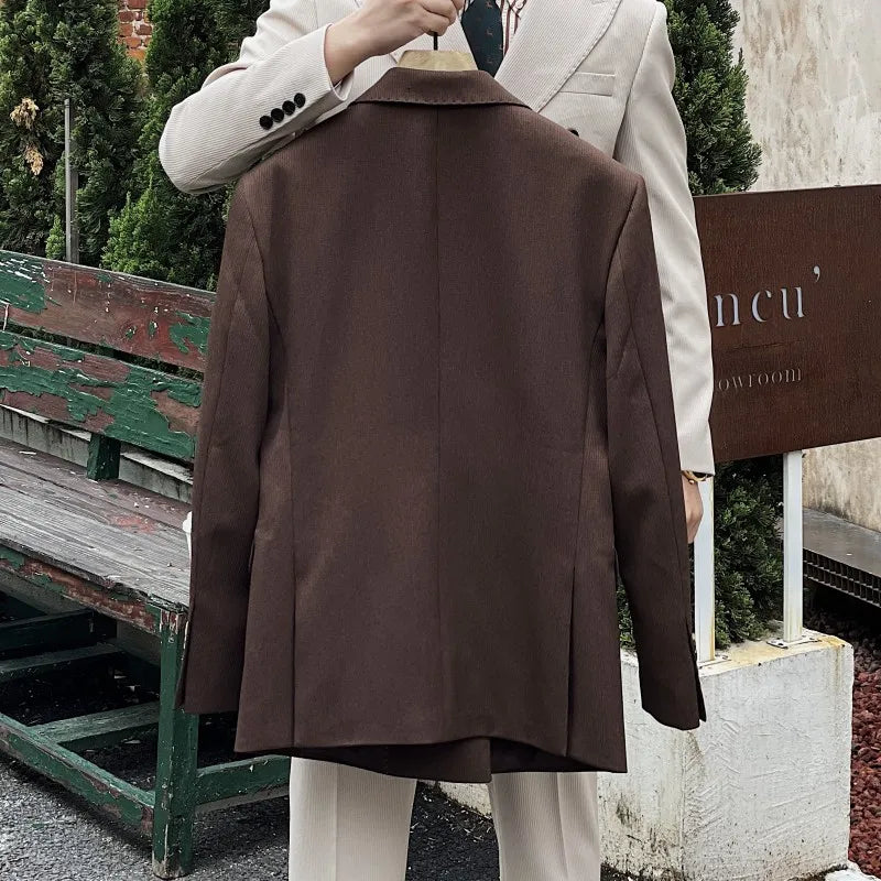 Business Commuter Suit for Summer British Gentleman-Inspired Fabric Set