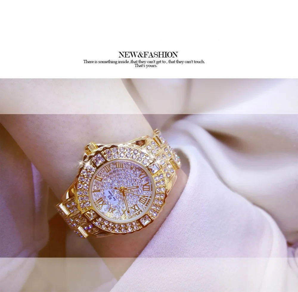Women Watches Diamond Gold Watch Ladies Wrist Watches Luxury Brand