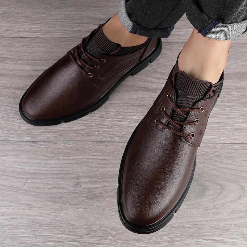 Genuine Leather Boots New Fashion Men's Boats Comfortable Sports Ankle Boots
