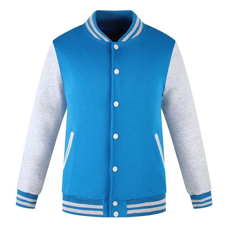Men's Long Sleeve Jacket College Style Warm and Comfortable