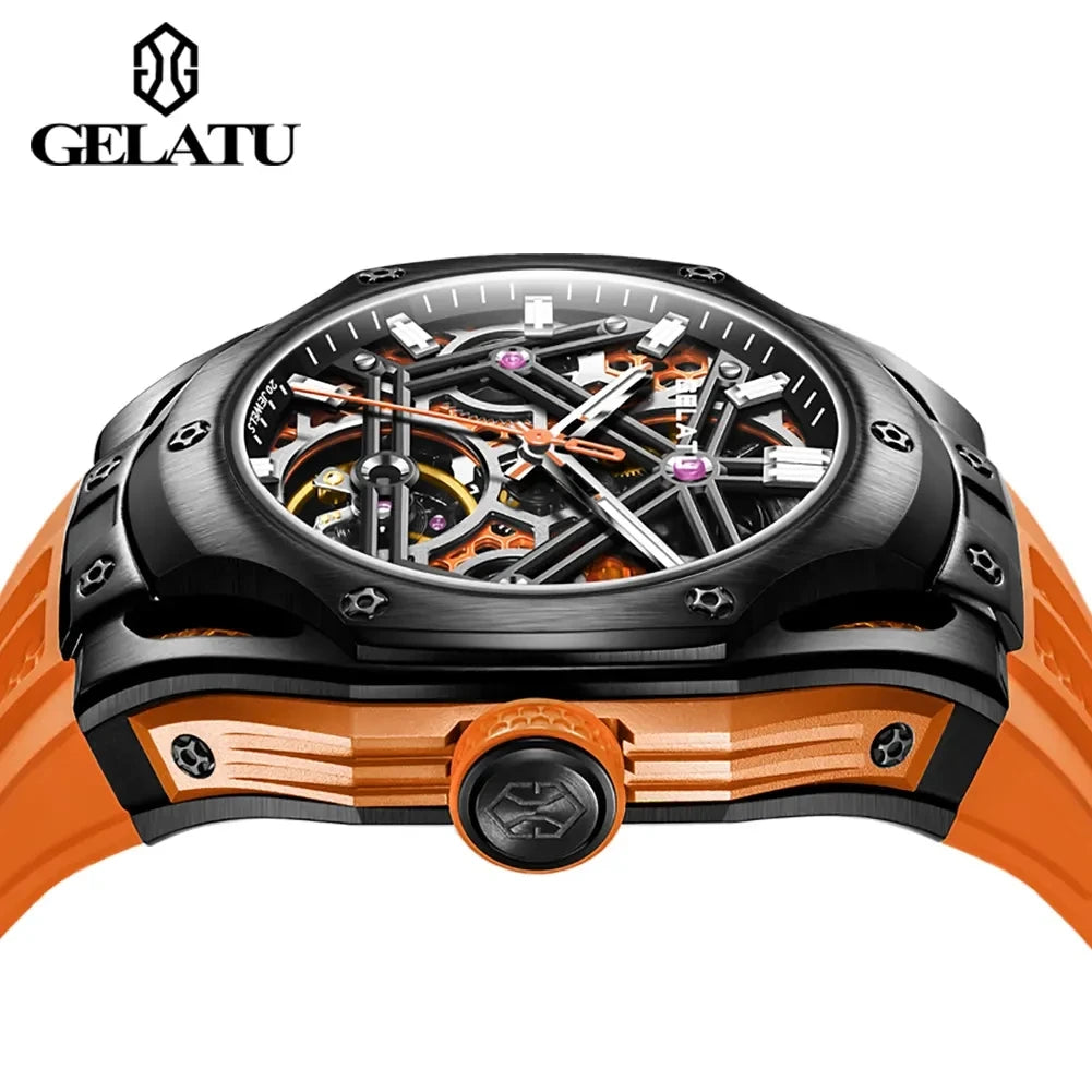 Wristwatch Luminous Mechanical Casual Skeleton Hollow Out Design Automatic Watch