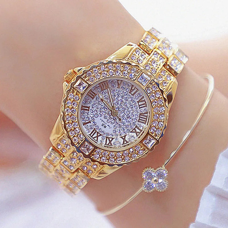 Women Watches Diamond Gold Watch Ladies Wrist Watches Luxury Brand