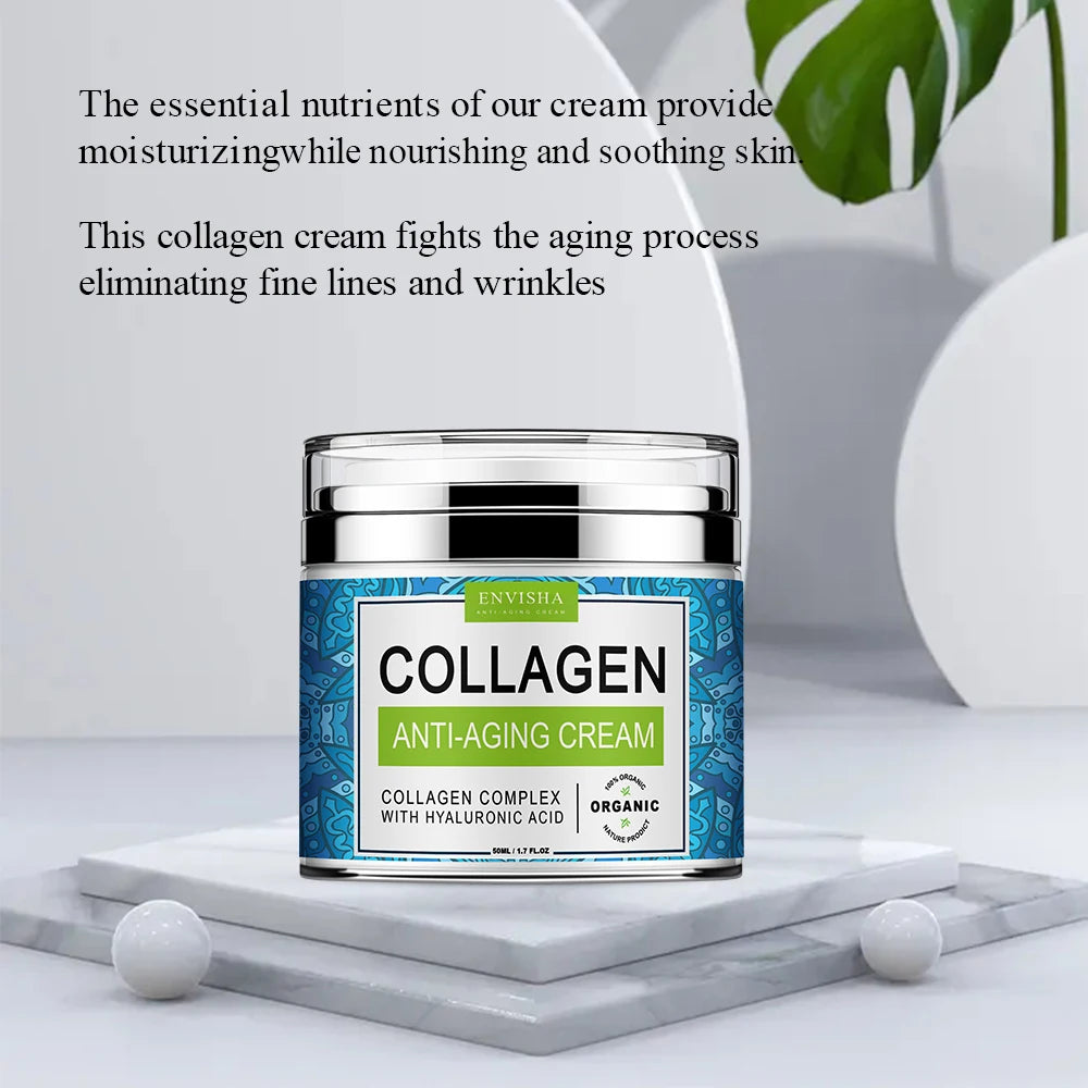 Face Cream Collagen Hyaluronic Acid Skin Care Anti-Wrinkle Moisturizing Anti-Aging