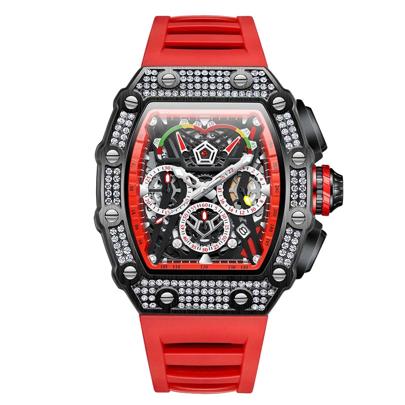 Fashion Diamond Inlaid Luxury Quartz Men's Watch Brand ONOLA