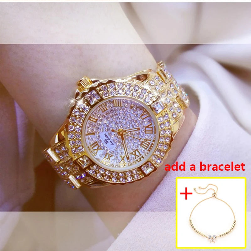 Women Watches Diamond Gold Watch Ladies Wrist Watches Luxury Brand