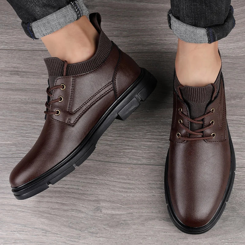 Genuine Leather Boots New Fashion Men's Boats Comfortable Sports Ankle Boots
