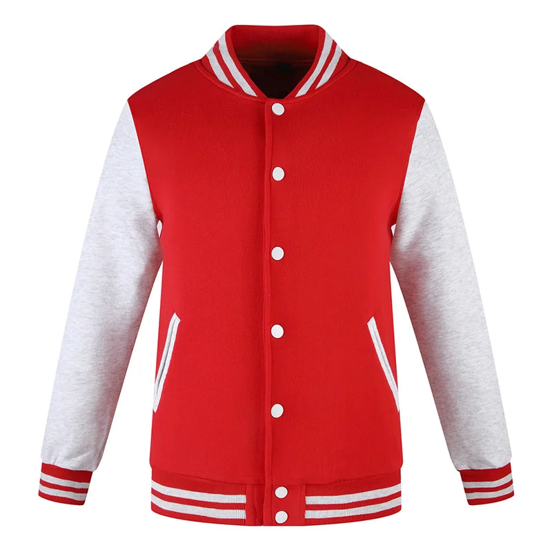 Men's Long Sleeve Jacket College Style Warm and Comfortable