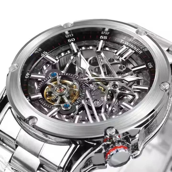 Automatic Movement Mechanical Watches Men Stainless Steel Luxury Sports
