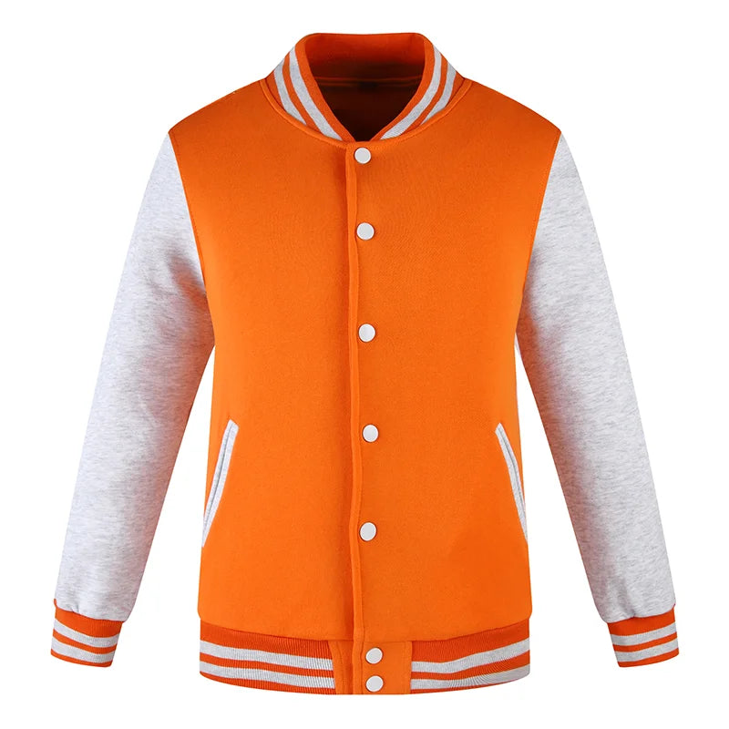 Men's Long Sleeve Jacket College Style Warm and Comfortable