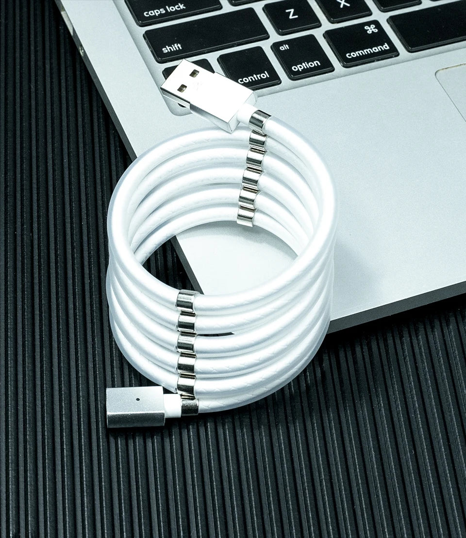 Magic Rope Magnetic Cable Storage Magnet QC3.0 Fast Charging Micro USB