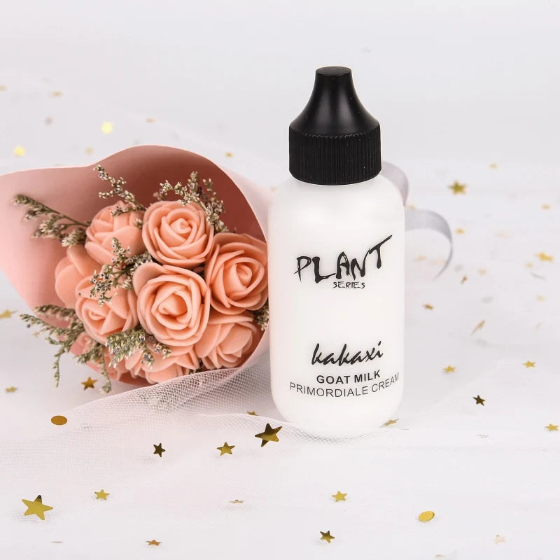 Make up Lazy Face Foundation Goat Milk Cream Whitening Full Coverage Waterproof