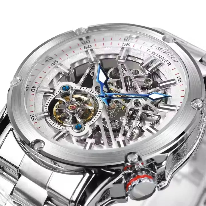 Automatic Movement Mechanical Watches Men Stainless Steel Luxury Sports