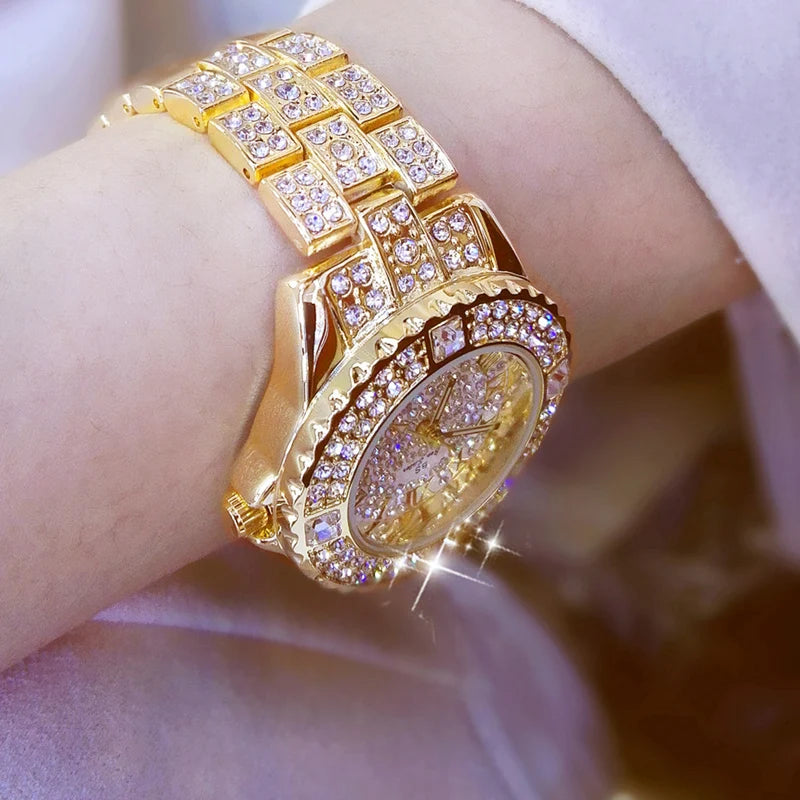 Women Watches Diamond Gold Watch Ladies Wrist Watches Luxury Brand