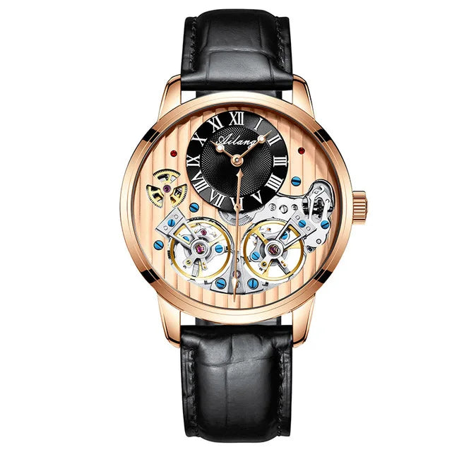 AILANG Top Brand Luxury Watch Men Automatic Luminous Black Clock Men