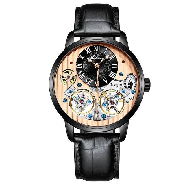 AILANG Top Brand Luxury Watch Men Automatic Luminous Black Clock Men