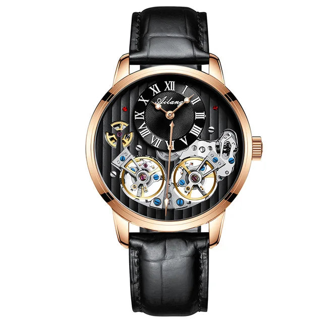 AILANG Top Brand Luxury Watch Men Automatic Luminous Black Clock Men