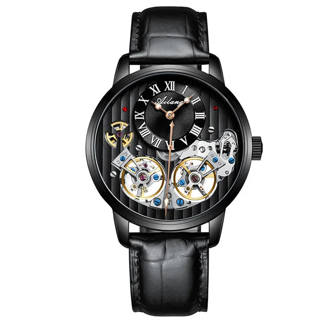 AILANG Top Brand Luxury Watch Men Automatic Luminous Black Clock Men
