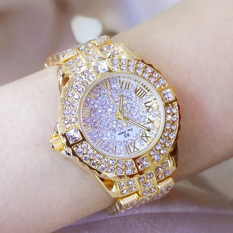 Women Watches Diamond Gold Watch Ladies Wrist Watches Luxury Brand