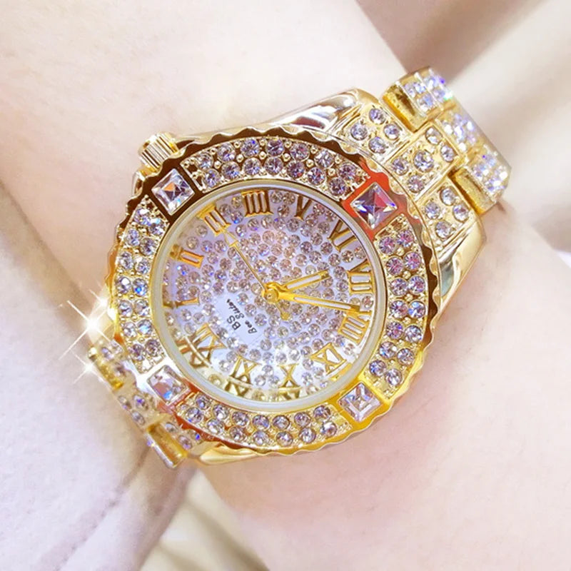Women Watches Diamond Gold Watch Ladies Wrist Watches Luxury Brand