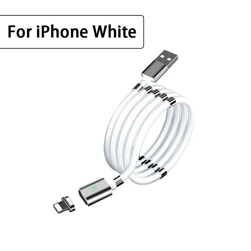 Magic Rope Magnetic Cable Storage Magnet QC3.0 Fast Charging Micro USB