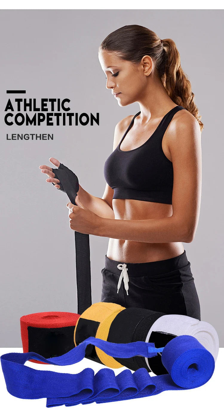 Cotton Boxing Bandage Sports Strap Sanda Kick Boxing MMA Hand Gloves Wraps