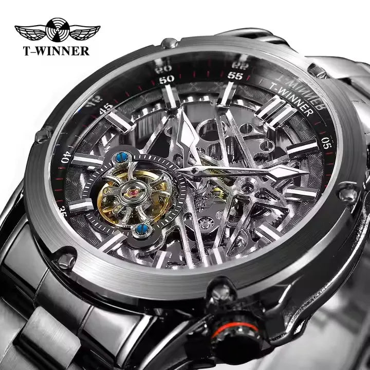 Automatic Movement Mechanical Watches Men Stainless Steel Luxury Sports