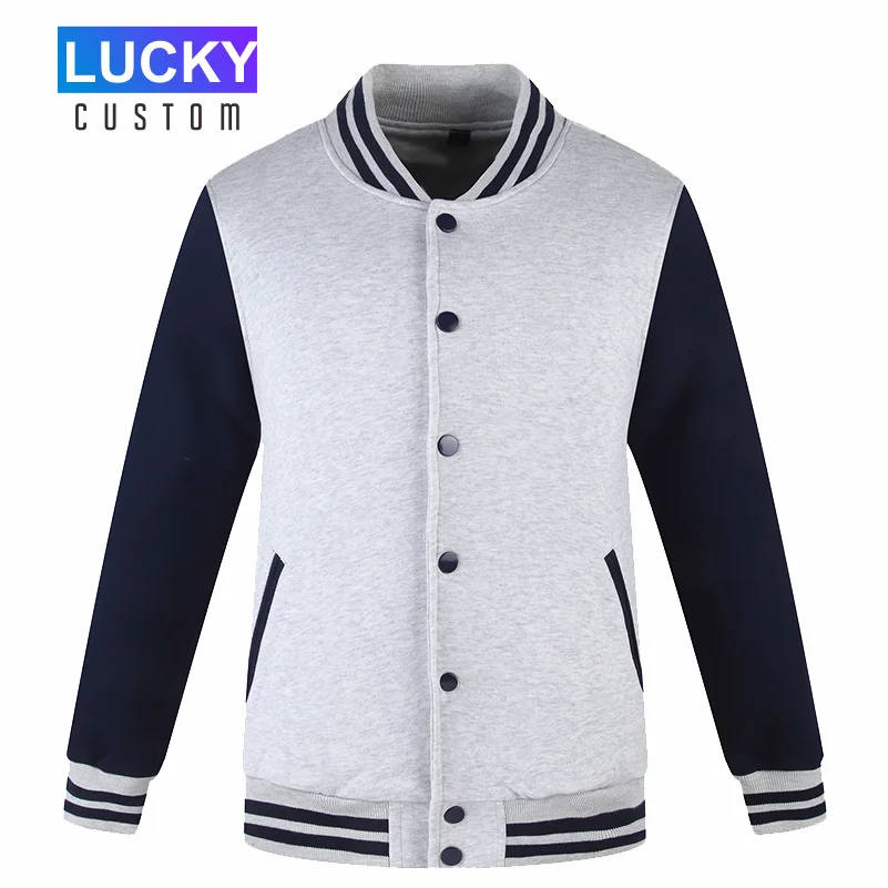 Men's Long Sleeve Jacket College Style Warm and Comfortable