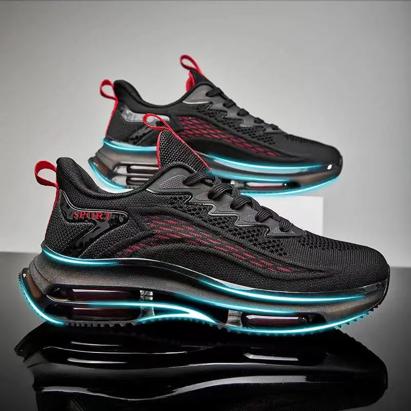 YRZL Men's Running Breathable Anti Slip Walking Shoes Soft Sole Lightweight Comfortable