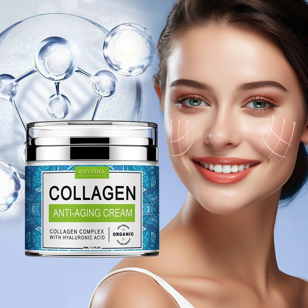 Face Cream Collagen Hyaluronic Acid Skin Care Anti-Wrinkle Moisturizing Anti-Aging