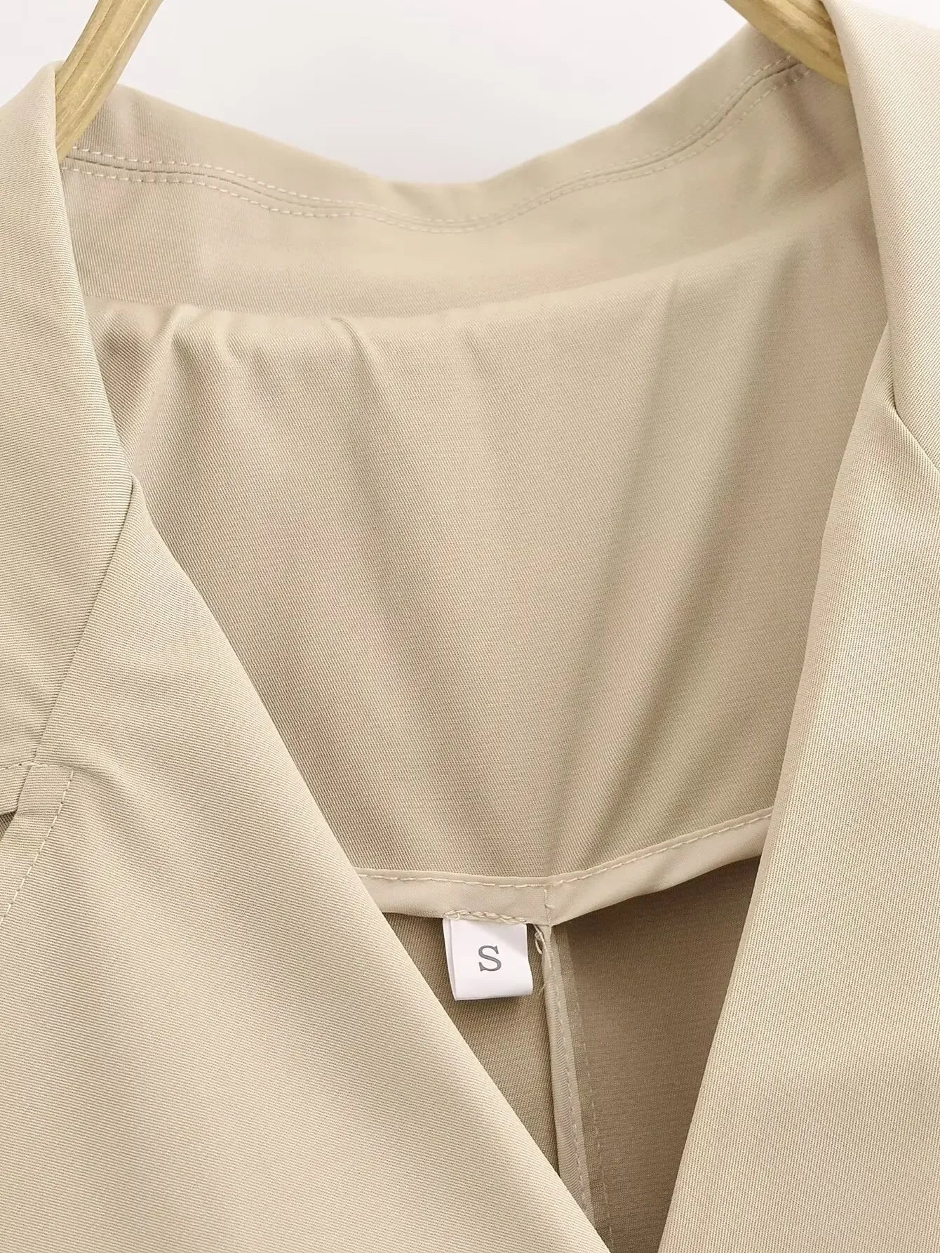 Women Fashion With Belt Solid Breasted Female Chic Lady Outfits