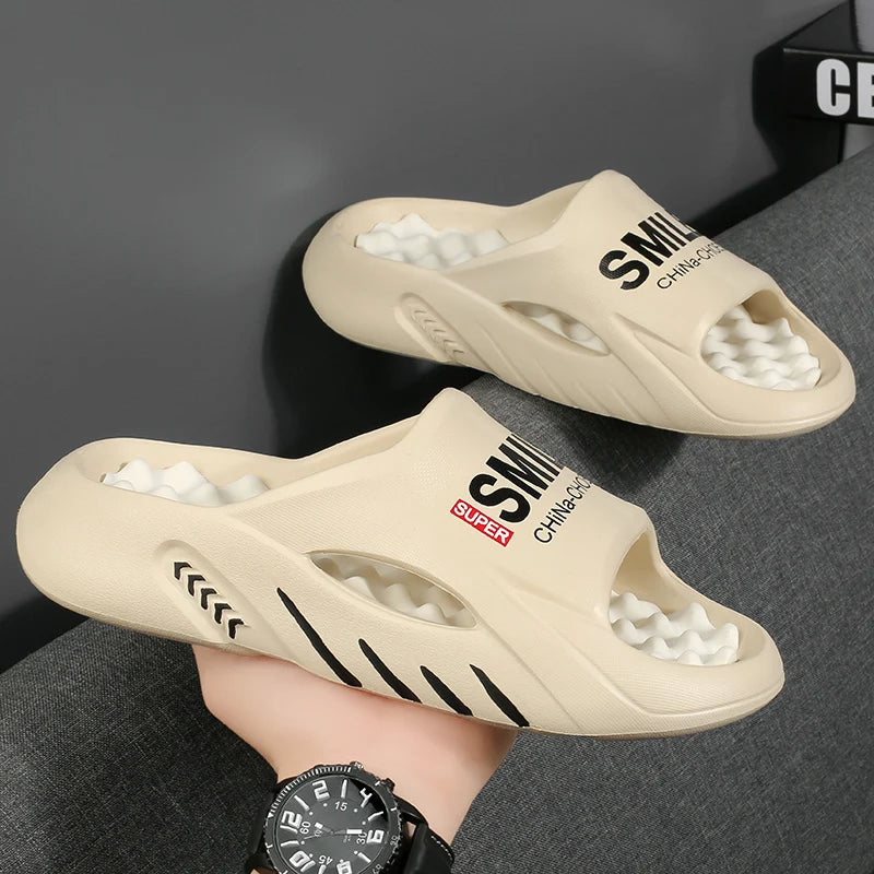 Men Summer Massage Slippers Women Indoor Soft Bottom Slippers Outdoor Garden