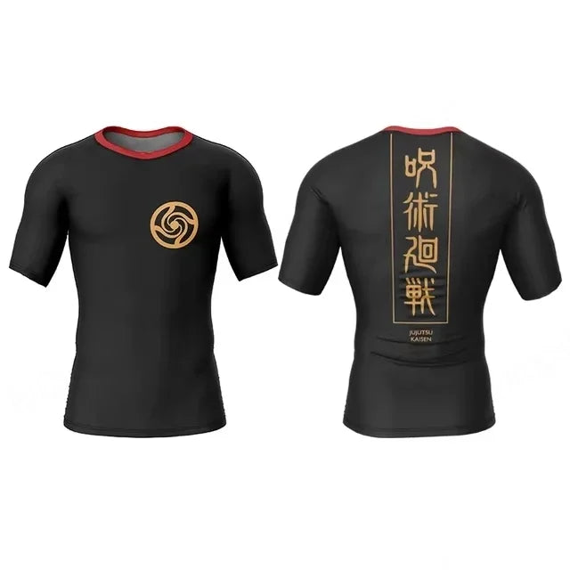 New T-Shirt For Men Gym Anime Jujutsu Kaisen 3D Print Fitness