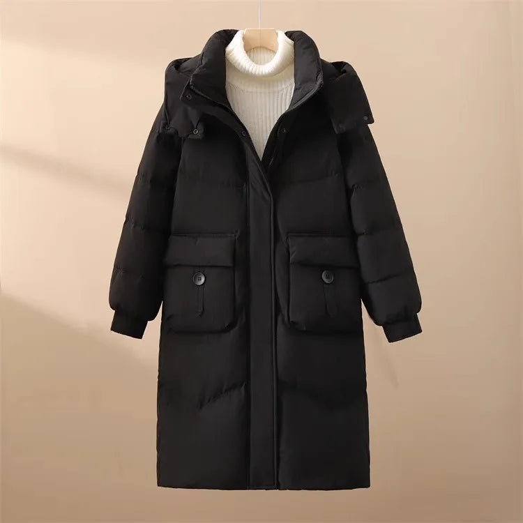 Women's Cotton Jacket Loose-Fitting Jacket Winter Thick and Warm Cotton Coat