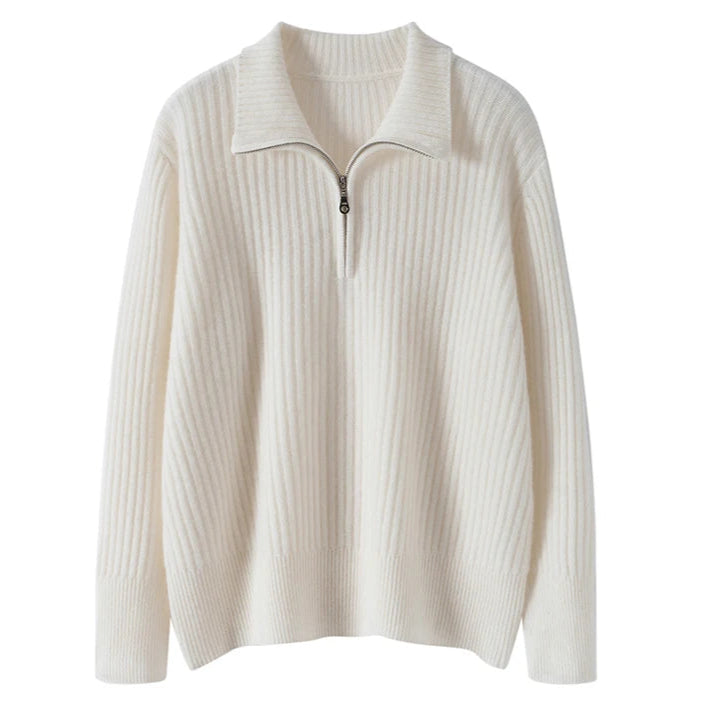 Zipper Turtleneck MEN Knitted Sweatshirt Korean Loose Lazy Style Solid Sweater