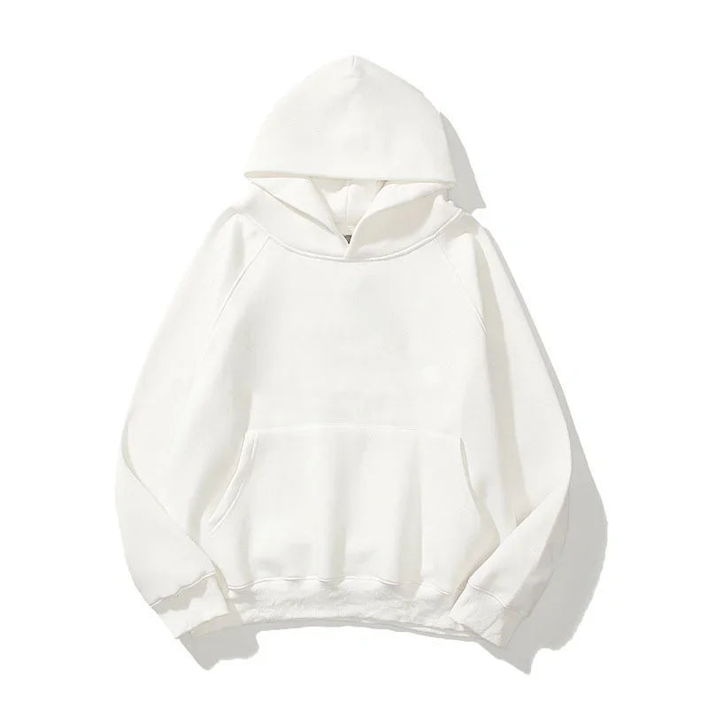 Men's and Women's Solid Color Pocket Hoodies Sports Fitness Sweatshirts Fashionable