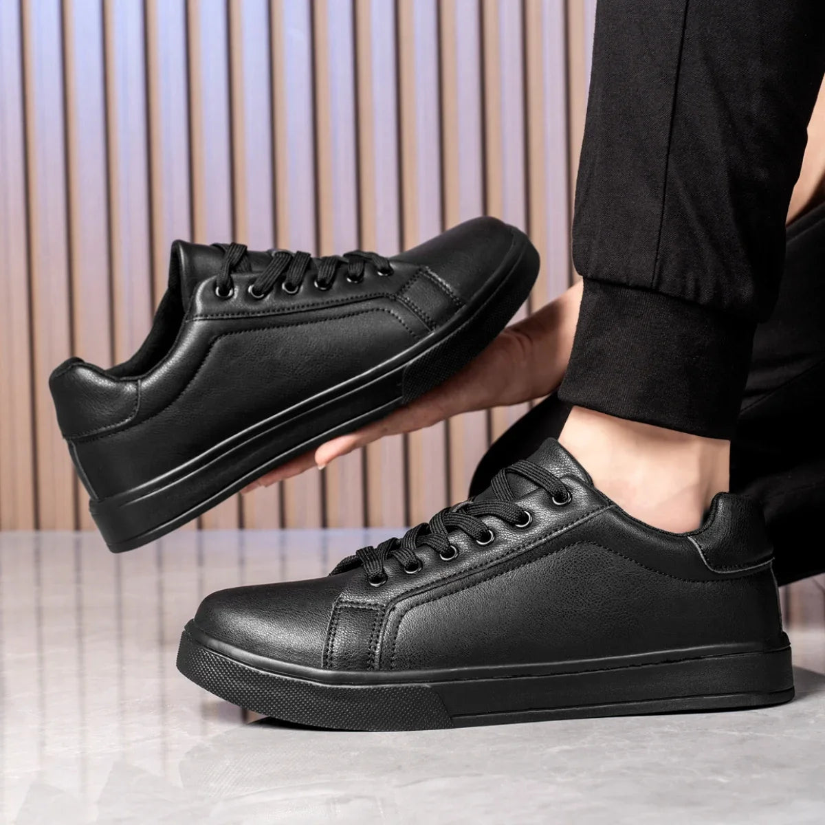 Leather Men Shoes Sneakers Shoe Breathable Leisure Male Sneakers