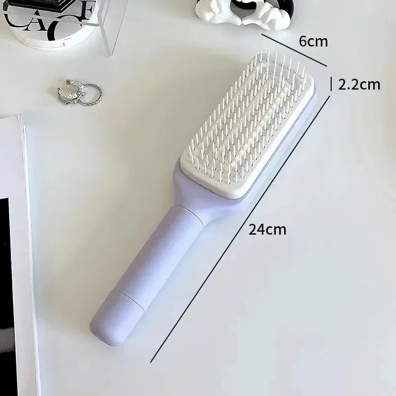 Rotating Comb Long Handle Anti-Static Scalp Massage Hair Comb for Women