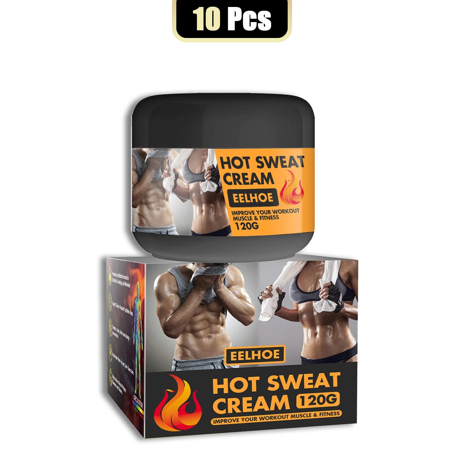 Hot Sweat Cream 120g Fat Burning Tighten Abdominal Muscles Arms Legs Waist Fat Loss