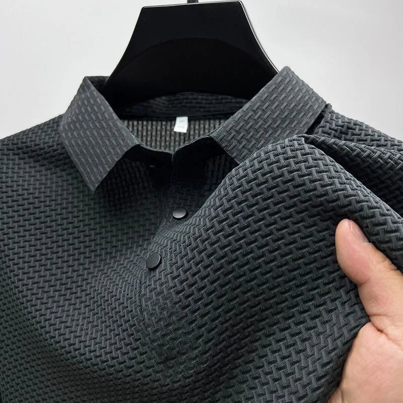 r Men Mesh Ice Silk T-shirt Men's Short-sleeved