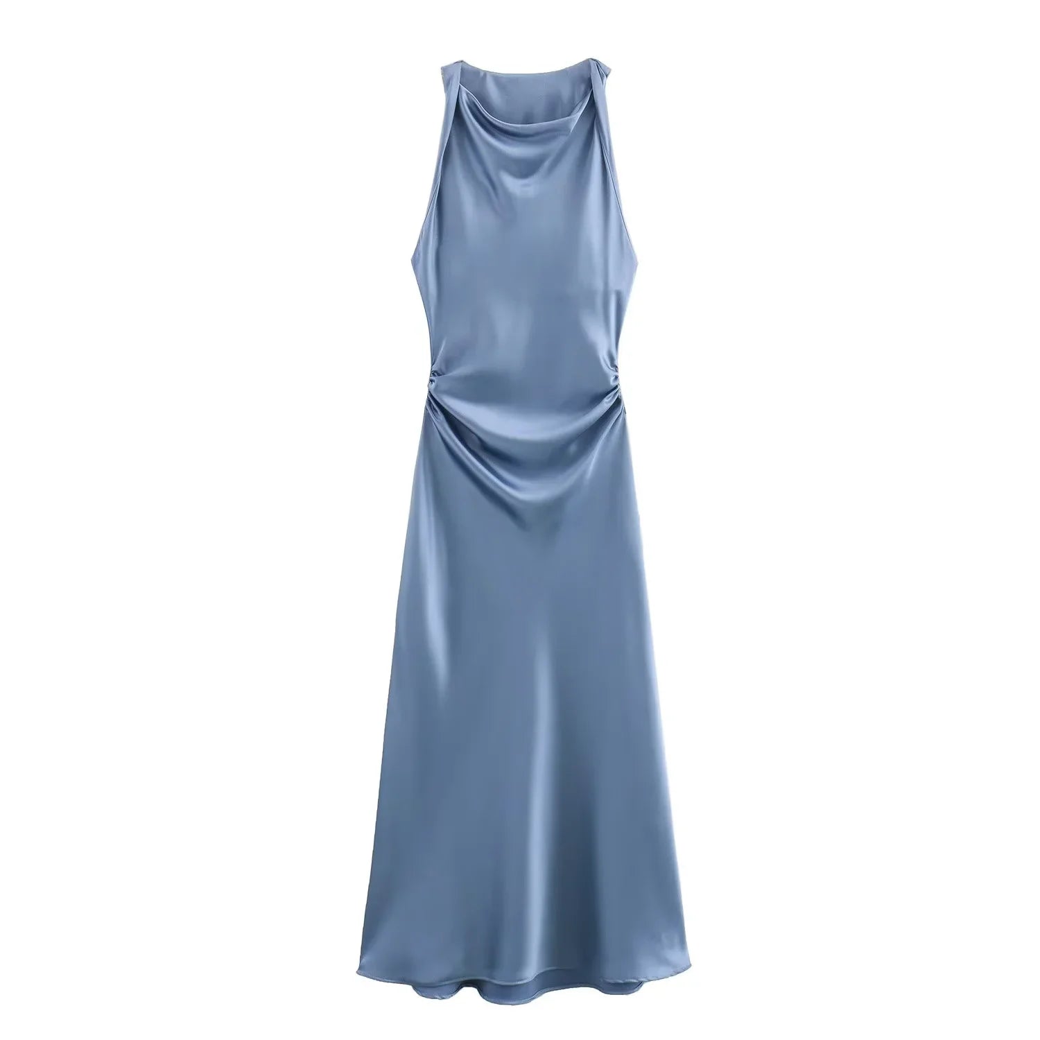 Satin Long Dresses for Women Slip Midi Dress Woman Evening Party