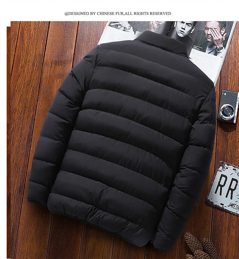 Fashion Zip Winter Jacket Men Autumn Coat Male Clothes