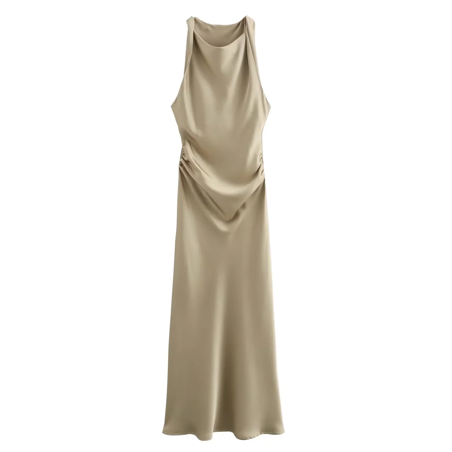 Satin Long Dresses for Women Slip Midi Dress Woman Evening Party