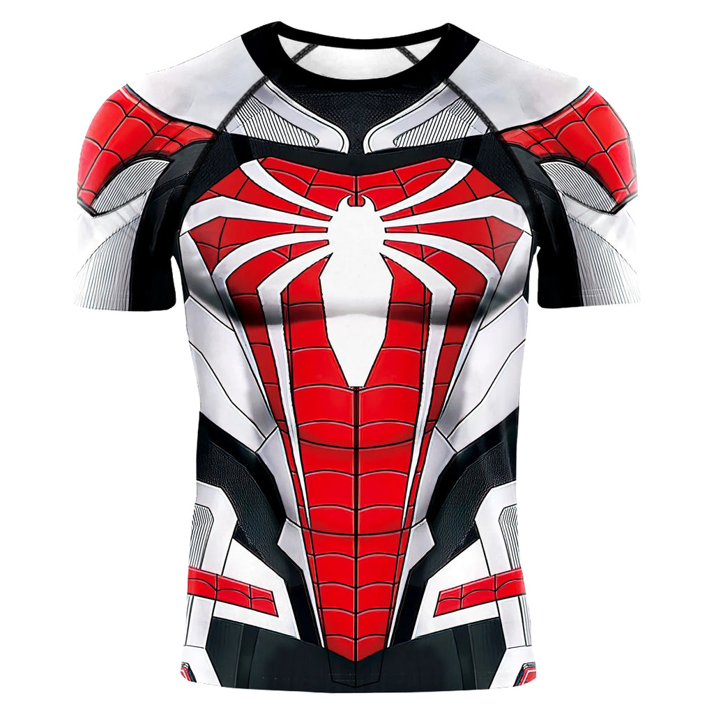 Superhero Mens Compression T Shirt Sport Workout 3D Spider Compression Gym Fitness Top