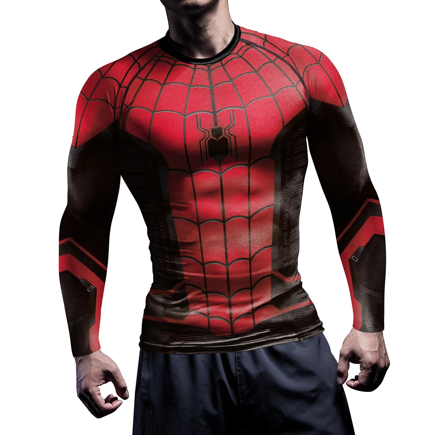 Compression Shirts for Men Long Sleeve of Avengers  Fitness Sportwear