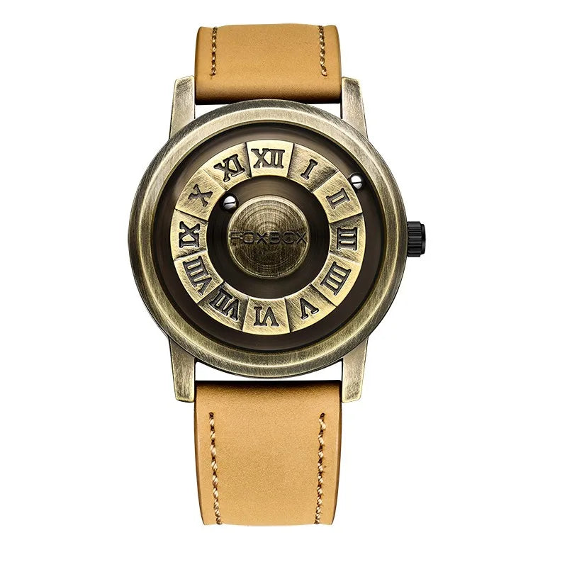 FOXOBOX Brand Luxury Scrolling  Force Quartz Wristwatch